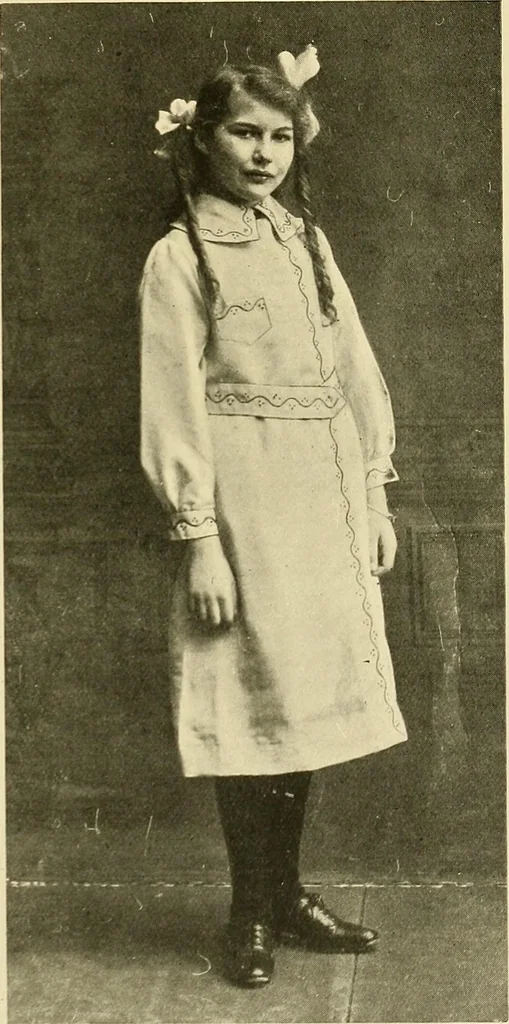 An illustration from Needlework without "specimens": the modern book of school needlework, 1900, leaf 190