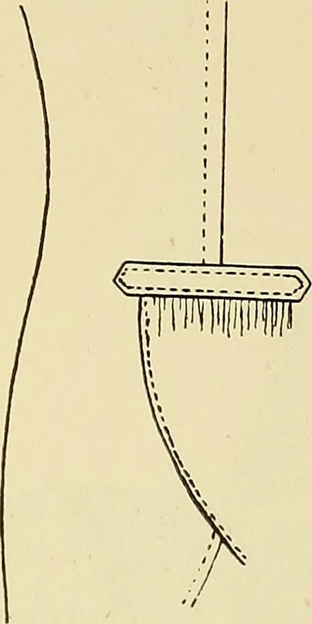 An illustration from Needlework without "specimens": the modern book of school needlework, 1900, leaf 210