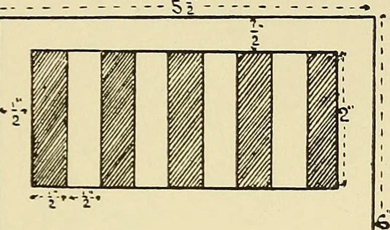An illustration from Needlework without "specimens": the modern book of school needlework, 1900, leaf 28