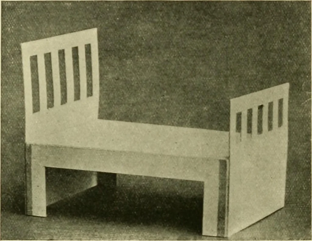 An illustration from Needlework without "specimens": the modern book of school needlework, 1900, leaf 29