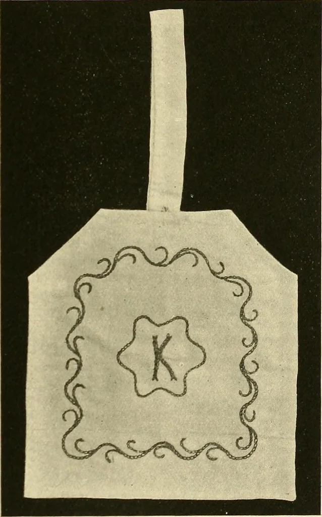 An illustration from Needlework without "specimens": the modern book of school needlework, 1900, leaf 54