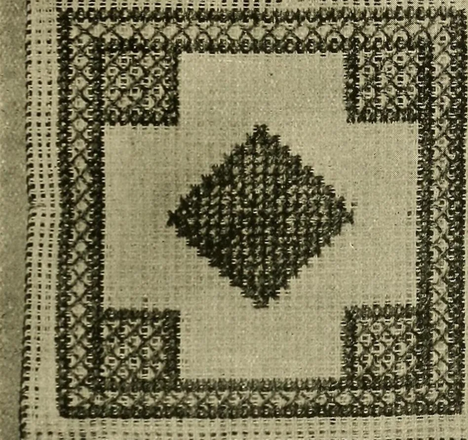An illustration from Needlework without "specimens": the modern book of school needlework, 1900, leaf 72