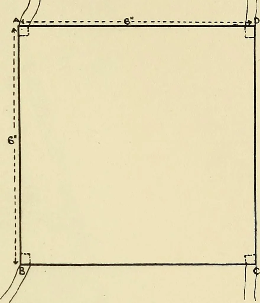 An illustration from Needlework without "specimens": the modern book of school needlework, 1900, leaf 90