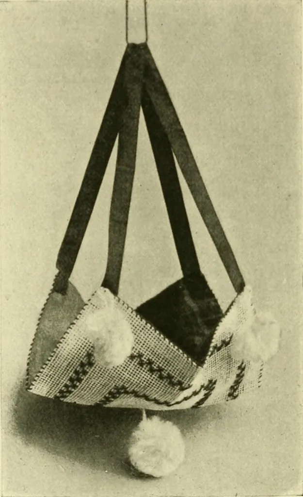 An illustration from Needlework without "specimens": the modern book of school needlework, 1900, leaf 91