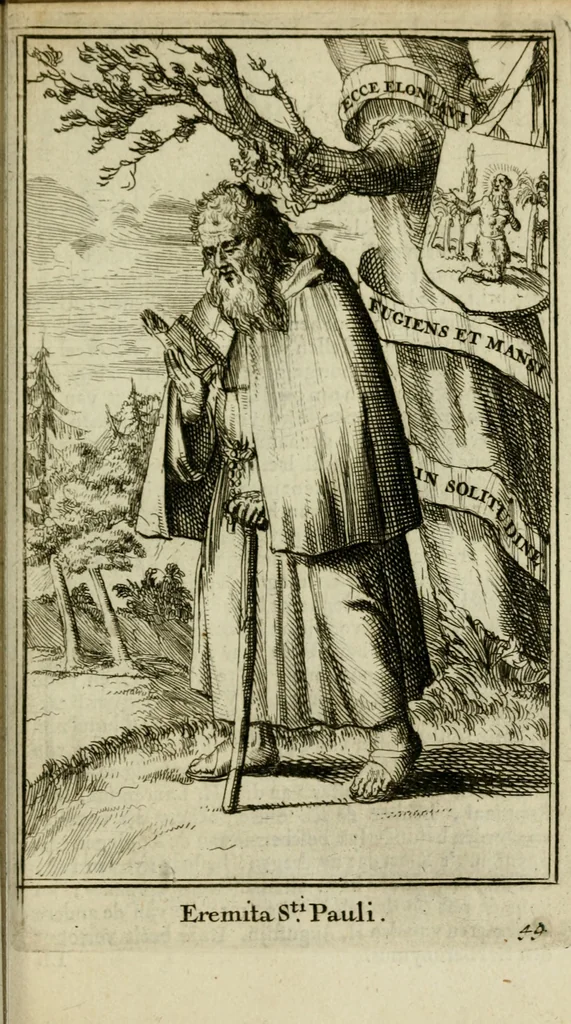 An illustration from Nette afbeeldingen der eyge dragten van alle geestelyke orders : nevens een korte aantekening van haar begin, instelders, en bevestiging, 1688, leaf 114