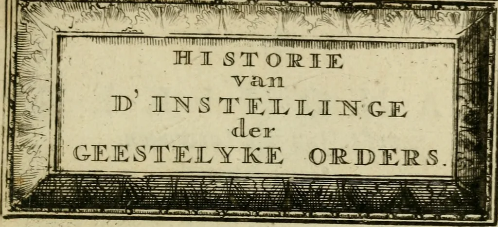 An illustration from Nette afbeeldingen der eyge dragten van alle geestelyke orders : nevens een korte aantekening van haar begin, instelders, en bevestiging, 1688, leaf 16