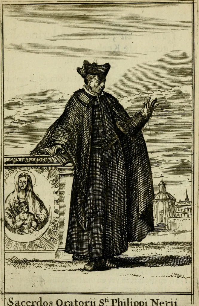 An illustration from Nette afbeeldingen der eyge dragten van alle geestelyke orders : nevens een korte aantekening van haar begin, instelders, en bevestiging, 1688, leaf 42