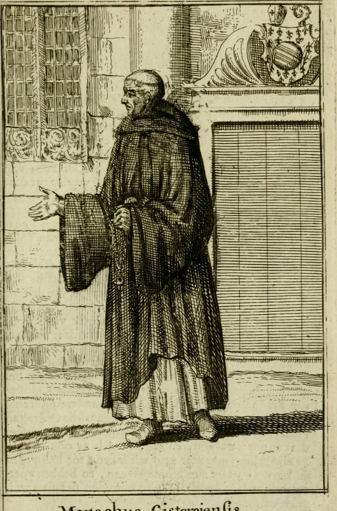 An illustration from Nette afbeeldingen der eyge dragten van alle geestelyke orders : nevens een korte aantekening van haar begin, instelders, en bevestiging, 1688, leaf 78