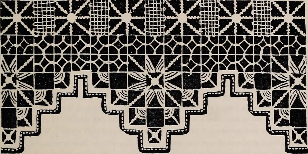 An illustration from The netting book for guipure d'art, &c.., 1879, leaf 18