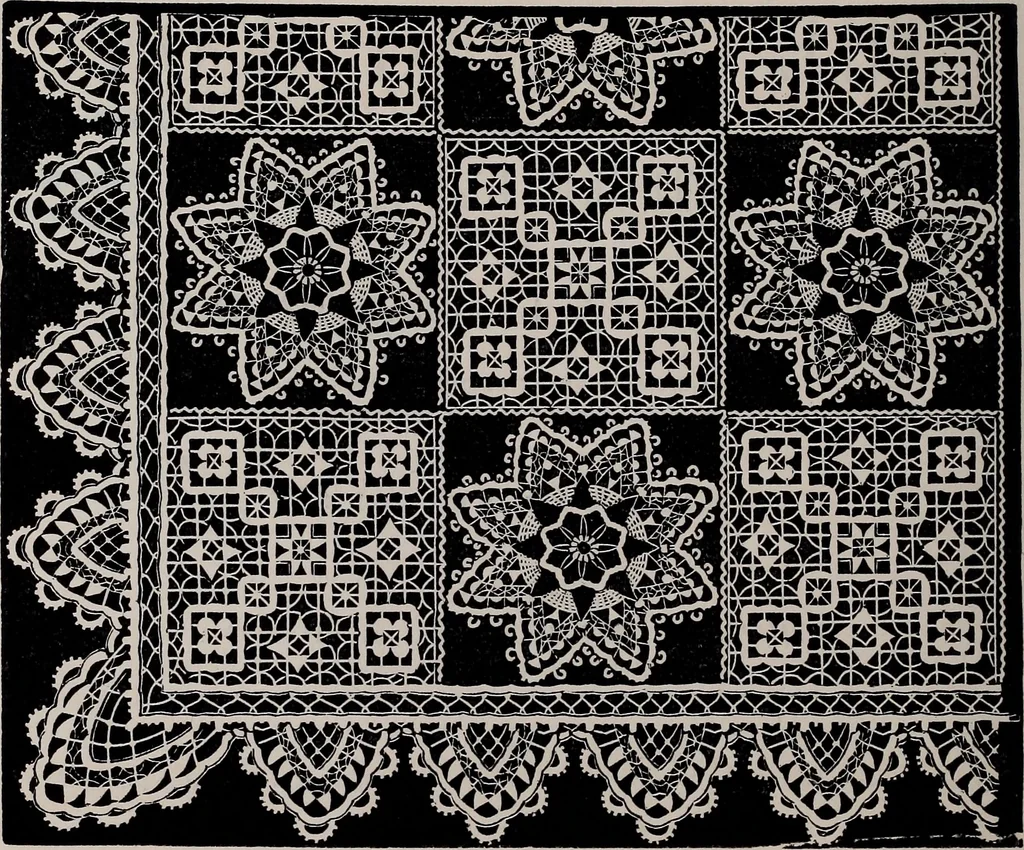 An illustration from The netting book for guipure d'art, &c.., 1879, leaf 3