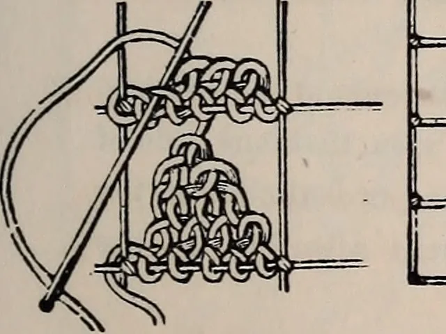 An illustration from The netting book for guipure d'art, &c.., 1879, leaf 8