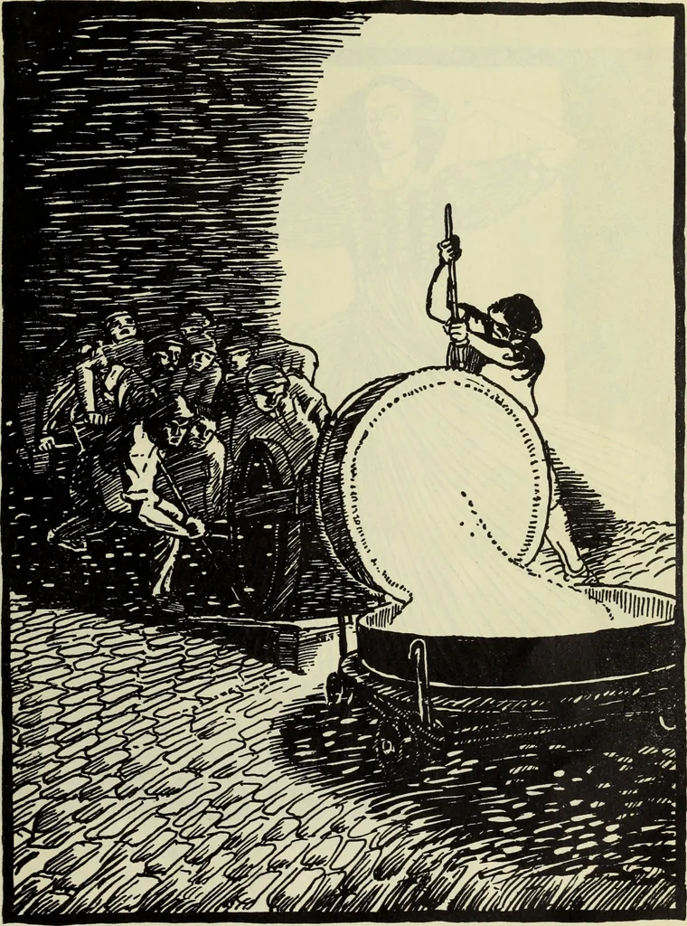 An illustration from Neue deutsche Buchillustration, 1915, leaf 32