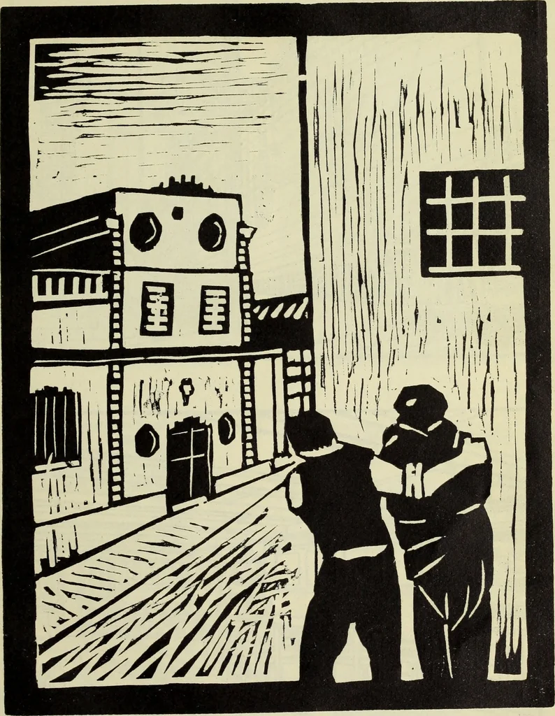 An illustration from Neue deutsche Buchillustration, 1915, leaf 34