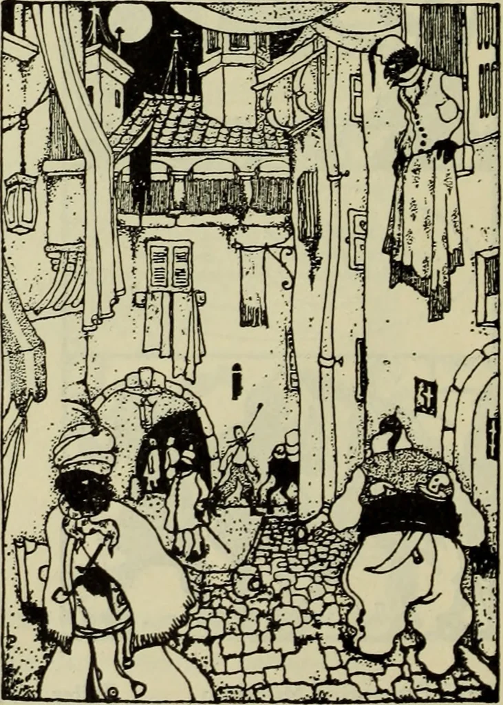 An illustration from Neue deutsche Buchillustration, 1915, leaf 37