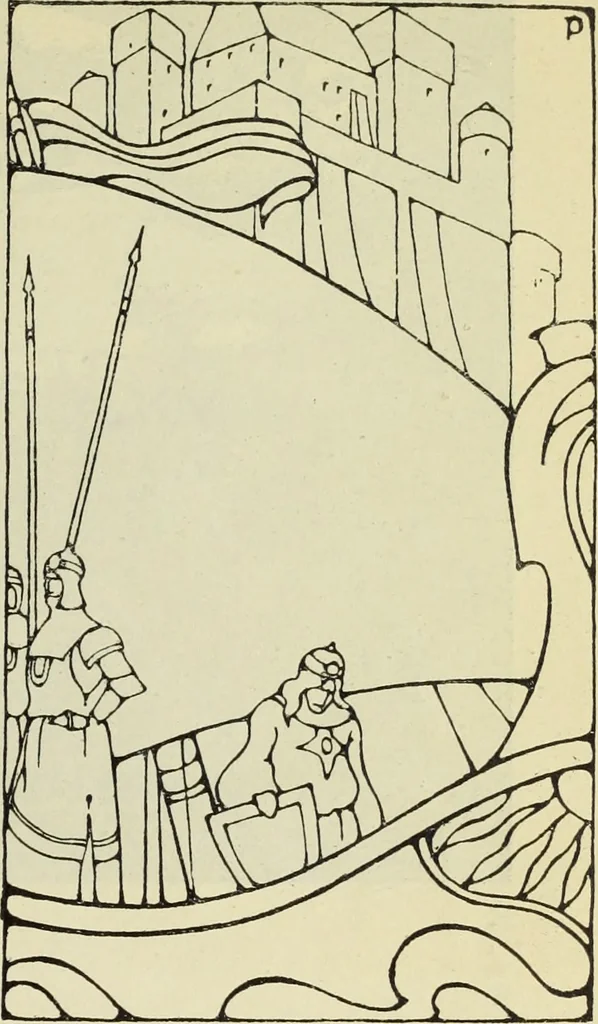 An illustration from Neue deutsche Buchillustration, 1915, leaf 38