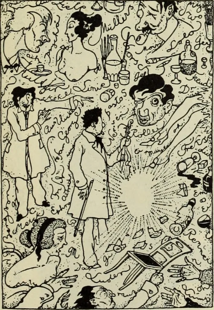 An illustration from Neue deutsche Buchillustration, 1915, leaf 38