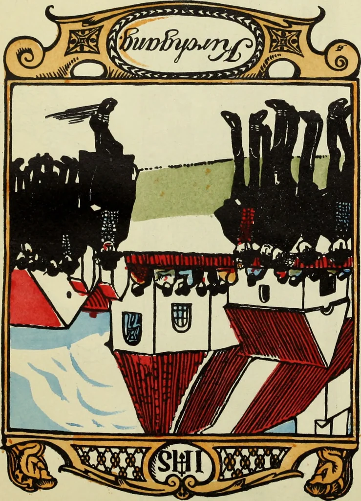 An illustration from Neue deutsche Buchillustration, 1915, leaf 48
