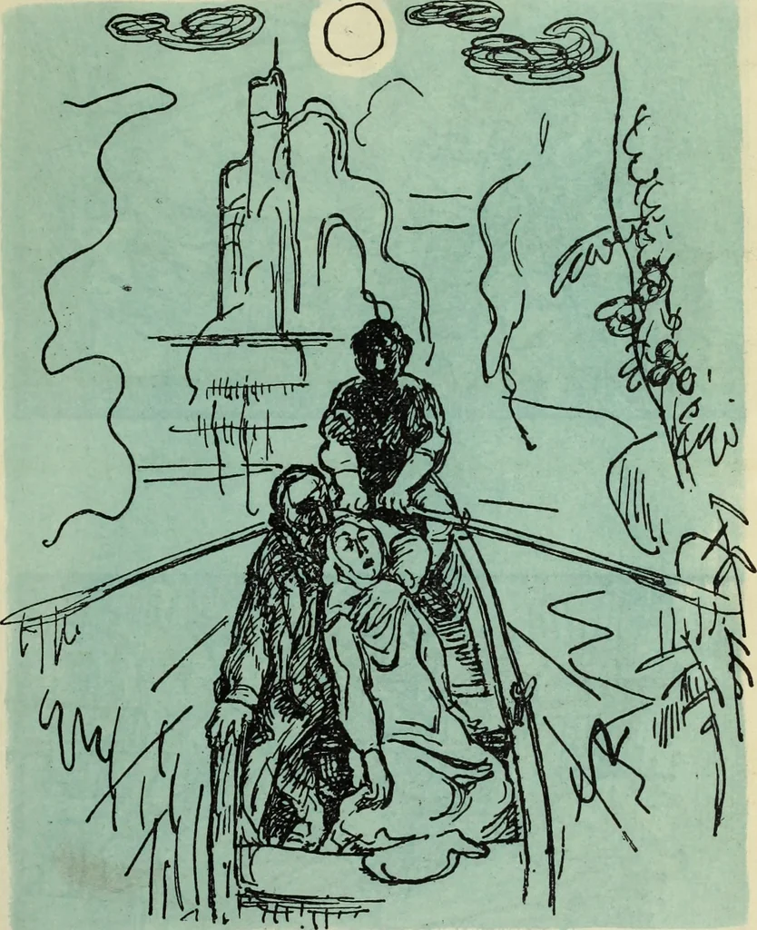 An illustration from Neue deutsche Buchillustration, 1915, leaf 50