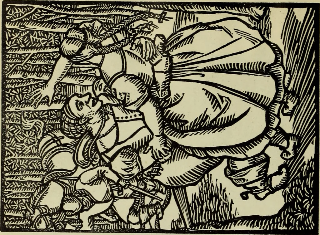 An illustration from Neue deutsche Buchillustration, 1915, leaf 51