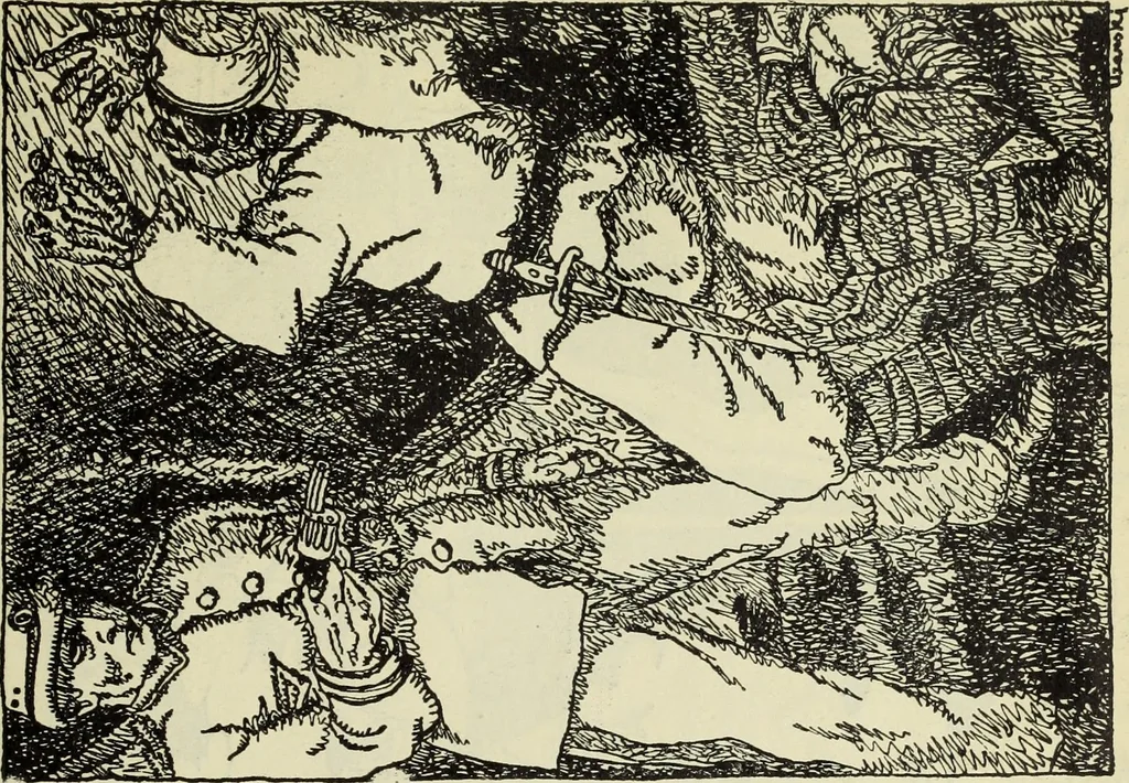 An illustration from Neue deutsche Buchillustration, 1915, leaf 52
