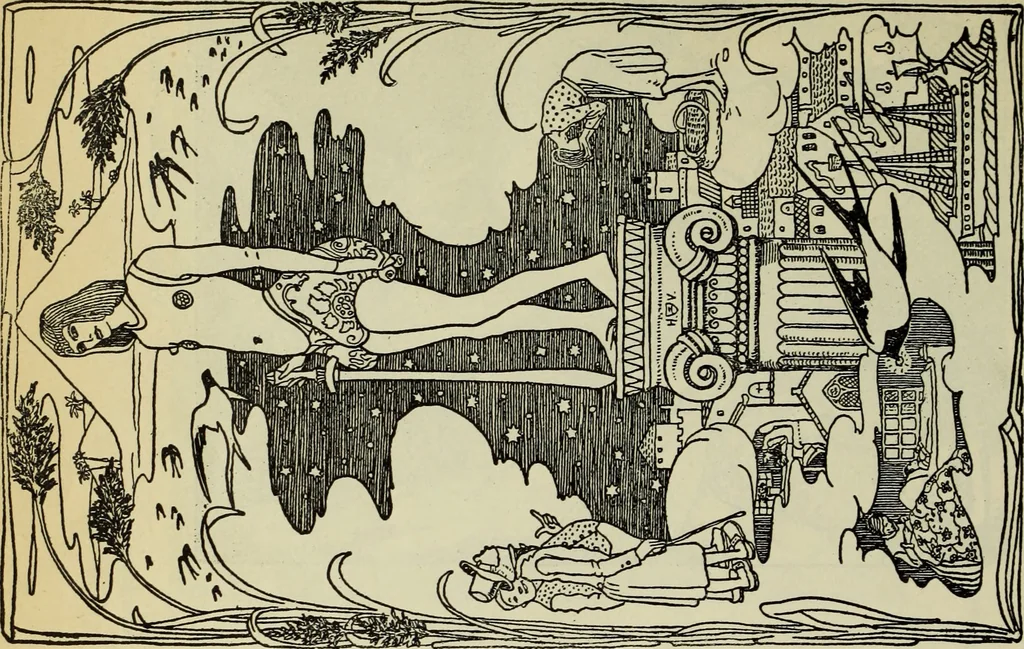 An illustration from Neue deutsche Buchillustration, 1915, leaf 53