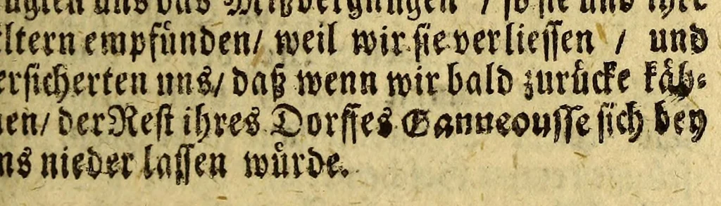 An illustration from Neue Entdeckung vieler sehr grossen Landschafften in America zwischen Neu-Mexico und dem Eyss-Meer gelegen, welche bisshero denen Europäern noch unbekand gewesen, und an Grösse gantz Europa übertreffen. : Wie auch eine völlige Beschreibung des erschrecklichen Wasser-Falles von Niagara, welcher der grösseste in der gantzen Welt ist, und des grossen Flusses Meschasipi, so in einer Länge son 800. Reissen durch diese Länder fliesset, nemlich von dessen Uhrsprung biss zu seiner Ergiessung in den Golff von Mexico[.] Imgleichen der wilden Einwohner barbarischen Manieren und Lebens-Ahrt, sambt vielen Seltenheiten. Sr. Gross-Brittannis. Maj. Wilhelm dem III. in Frantzösis. Sprache überreichet und beschrieben von R.P. Ludovy., 1699, leaf 141