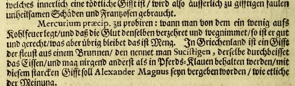An illustration from Neu-eingerichtete Material-Kammer: : das ist, Gründliche Beschreibung aller fürnehmsten Materialien und Specereyen, so wohl auch andrer guter und gemeiner Waaren, woher solche den Ursprung nehmen, wie sie zu erkennen, gut zu behalten, und endlich die Prob derselben darauf zu machen, umb zu sehen, ob solche verfälscht und wie die Verfälschung darinnen zu mercken sey. Samt einer Erklärung: der chimischen, medicinischen, metallinischen, mineralischen und andere Characteren, was nehmlich solche für Bedeutungen insich halten. Wobey angehängt ein aussführlicher Bericht des Walfisch-Fanges in der nordischen Landen, dessgleichen niemals also in Teutscher Sprach beschrieben worden; und hernach eine kurtze Revision oder Wiederholung meines in An. 1662. aussgegangenen Buchhaltens, darinnen nicht allein meist alle Puncten besser erklärt und erläutert; sondern auch an vielen Orten vermehret, dazu ein und anders, welches vorhero nicht also beschrieben gewesen, anjetzo aber besser und deutlicher vorgestellet wird. Zuvor niemals also in Druck ausgegangen. Allen Liebhabern der Handlungen und Kauffmannschafften zum besten, mit guten Nutz und Frommen eingerichtet, 1672, leaf 102