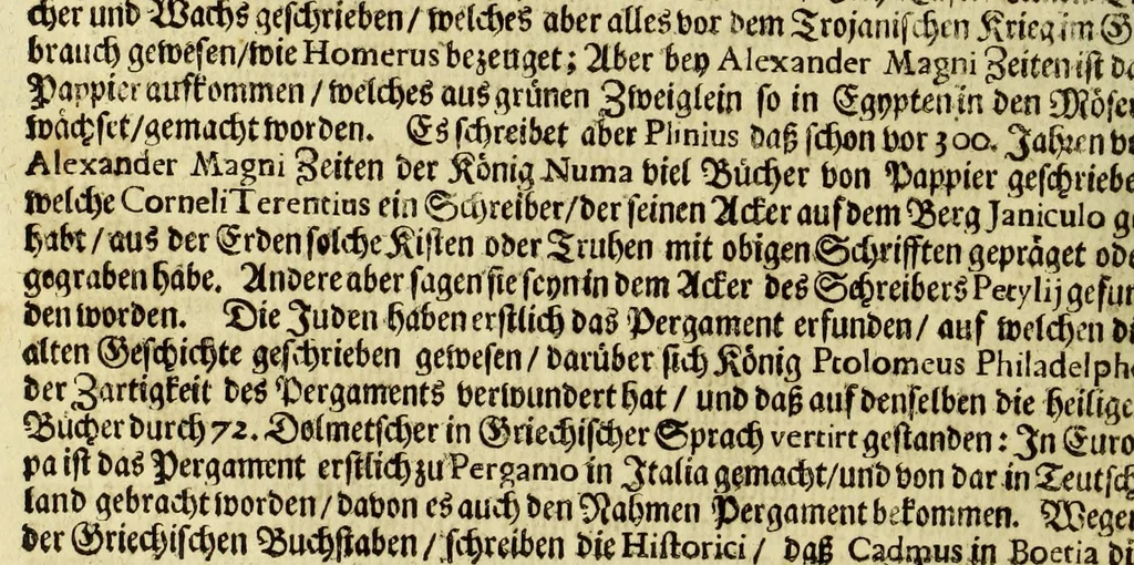 An illustration from Neu-eingerichtete Material-Kammer: : das ist, Gründliche Beschreibung aller fürnehmsten Materialien und Specereyen, so wohl auch andrer guter und gemeiner Waaren, woher solche den Ursprung nehmen, wie sie zu erkennen, gut zu behalten, und endlich die Prob derselben darauf zu machen, umb zu sehen, ob solche verfälscht und wie die Verfälschung darinnen zu mercken sey. Samt einer Erklärung: der chimischen, medicinischen, metallinischen, mineralischen und andere Characteren, was nehmlich solche für Bedeutungen insich halten. Wobey angehängt ein aussführlicher Bericht des Walfisch-Fanges in der nordischen Landen, dessgleichen niemals also in Teutscher Sprach beschrieben worden; und hernach eine kurtze Revision oder Wiederholung meines in An. 1662. aussgegangenen Buchhaltens, darinnen nicht allein meist alle Puncten besser erklärt und erläutert; sondern auch an vielen Orten vermehret, dazu ein und anders, welches vorhero nicht also beschrieben gewesen, anjetzo aber besser und deutlicher vorgestellet wird. Zuvor niemals also in Druck ausgegangen. Allen Liebhabern der Handlungen und Kauffmannschafften zum besten, mit guten Nutz und Frommen eingerichtet, 1672, leaf 20