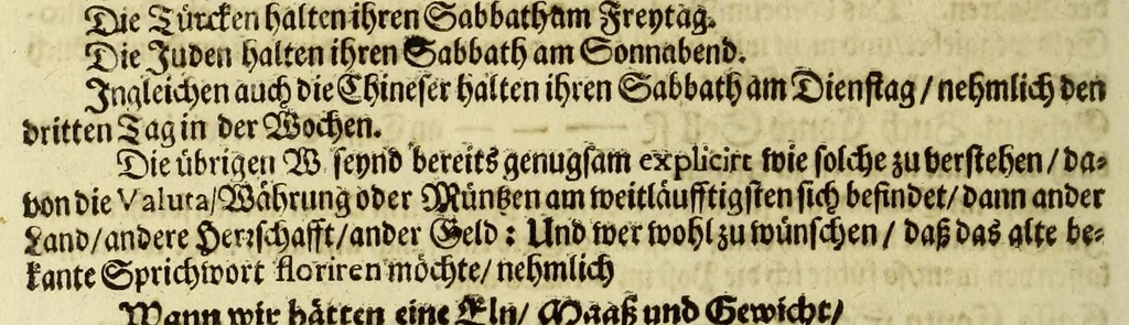 An illustration from Neu-eingerichtete Material-Kammer: : das ist, Gründliche Beschreibung aller fürnehmsten Materialien und Specereyen, so wohl auch andrer guter und gemeiner Waaren, woher solche den Ursprung nehmen, wie sie zu erkennen, gut zu behalten, und endlich die Prob derselben darauf zu machen, umb zu sehen, ob solche verfälscht und wie die Verfälschung darinnen zu mercken sey. Samt einer Erklärung: der chimischen, medicinischen, metallinischen, mineralischen und andere Characteren, was nehmlich solche für Bedeutungen insich halten. Wobey angehängt ein aussführlicher Bericht des Walfisch-Fanges in der nordischen Landen, dessgleichen niemals also in Teutscher Sprach beschrieben worden; und hernach eine kurtze Revision oder Wiederholung meines in An. 1662. aussgegangenen Buchhaltens, darinnen nicht allein meist alle Puncten besser erklärt und erläutert; sondern auch an vielen Orten vermehret, dazu ein und anders, welches vorhero nicht also beschrieben gewesen, anjetzo aber besser und deutlicher vorgestellet wird. Zuvor niemals also in Druck ausgegangen. Allen Liebhabern der Handlungen und Kauffmannschafften zum besten, mit guten Nutz und Frommen eingerichtet, 1672, leaf 26