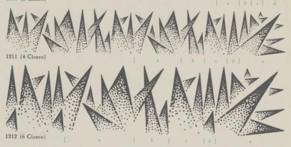 An illustration from Neues Schmuck Material Schriftguss Bruder Butter 1920, 1920, leaf 10
