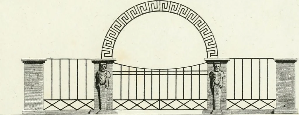 An illustration from Neues Ideen-magazin für Liebhaber von Gärten, englischen Anlagen und für Besitzer von Landgütern, 1806, leaf 18