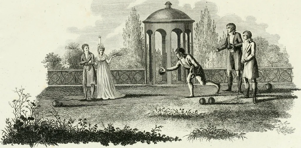 An illustration from Neues Ideen-magazin für Liebhaber von Gärten, englischen Anlagen und für Besitzer von Landgütern, 1806, leaf 28