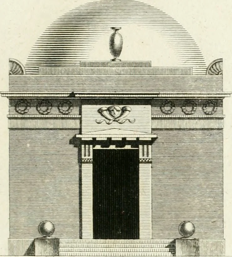 An illustration from Neues Ideen-magazin für Liebhaber von Gärten, englischen Anlagen und für Besitzer von Landgütern, 1806, leaf 18