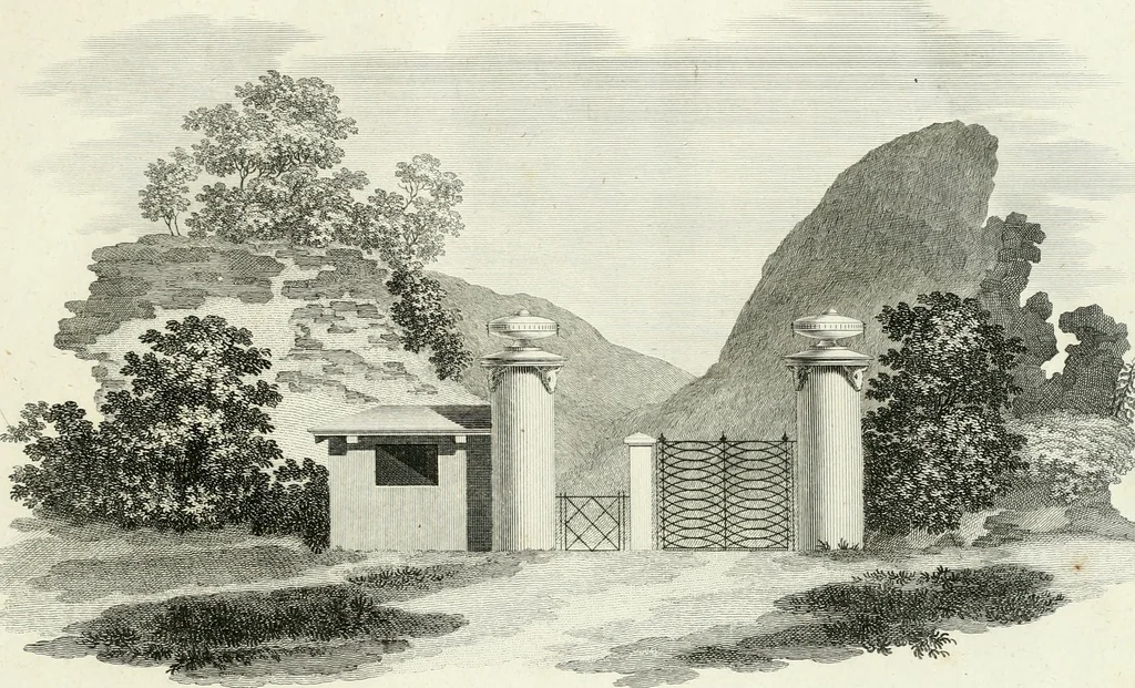 An illustration from Neues Ideen-magazin für Liebhaber von Gärten, englischen Anlagen und für Besitzer von Landgütern, 1806, leaf 6
