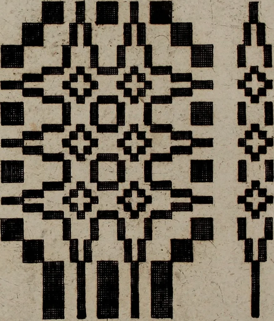 An illustration from Neues Weberbild: und Musterbuch... zur Beförderung der edlen Leinen- und Bildweberkunst .., 1771, leaf 104