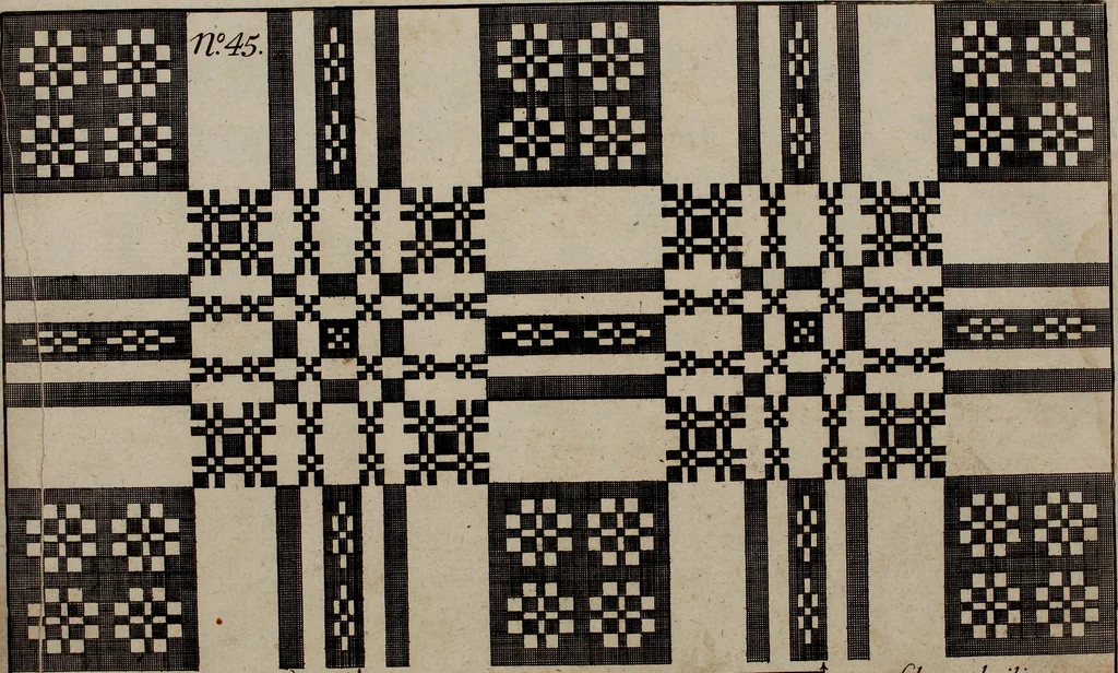 An illustration from Neues Weberbild: und Musterbuch... zur Beförderung der edlen Leinen- und Bildweberkunst .., 1771, leaf 108