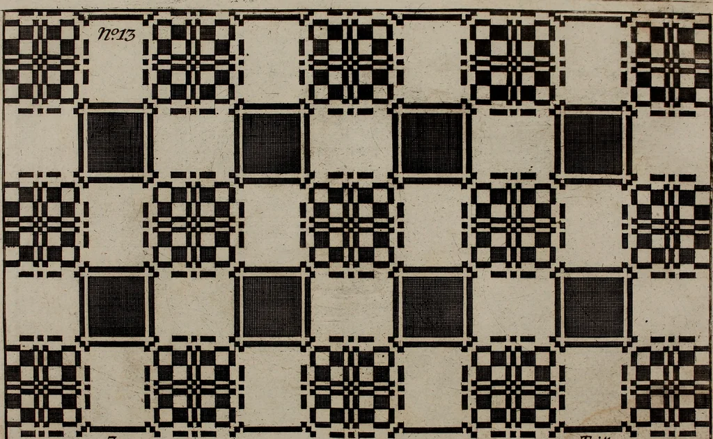 An illustration from Neues Weberbild: und Musterbuch... zur Beförderung der edlen Leinen- und Bildweberkunst .., 1771, leaf 36