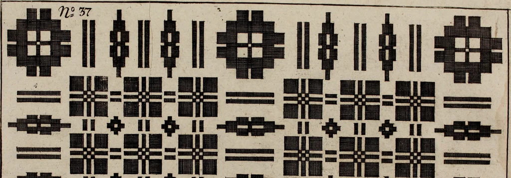 An illustration from Neues Weberbild: und Musterbuch... zur Beförderung der edlen Leinen- und Bildweberkunst .., 1771, leaf 88