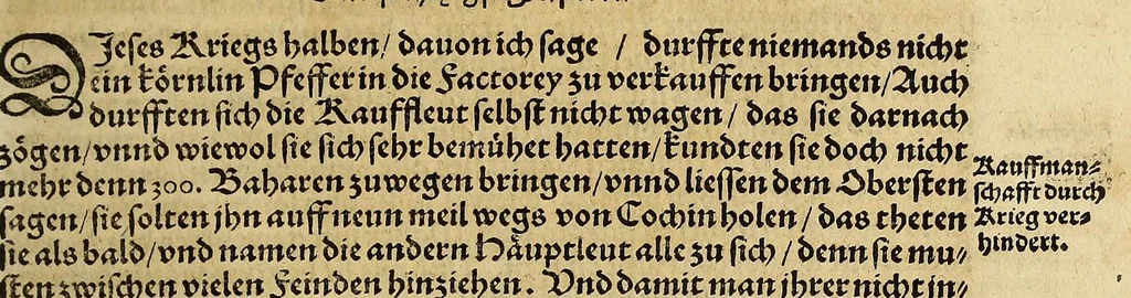 An illustration from Neue Welt : das ist, warhafftige Beschreibunge aller schönen Historien von Erfindung viler vnbekanten Königreichen, Landschafften, Insulen vnnd Stedten ... Dergleichen vorhin in Keinen Chronicken beschrieben ... zur Fürderung des gemeinen Nutzes zusamen getragen., 1567, leaf 153
