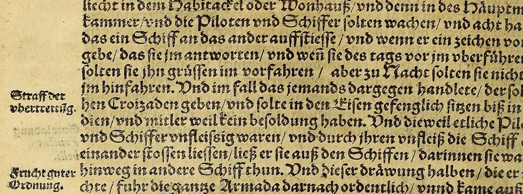 An illustration from Neue Welt : das ist, warhafftige Beschreibunge aller schönen Historien von Erfindung viler vnbekanten Königreichen, Landschafften, Insulen vnnd Stedten ... Dergleichen vorhin in Keinen Chronicken beschrieben ... zur Fürderung des gemeinen Nutzes zusamen getragen., 1567, leaf 224