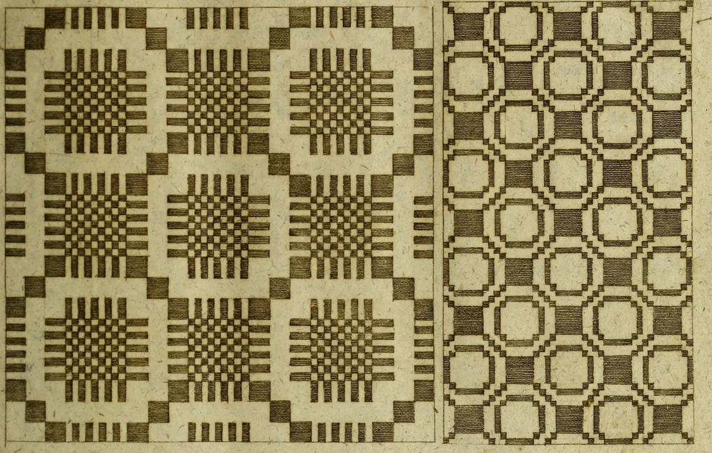 An illustration from Neu hervorkommendes Weber Kunst und Bild Buch, 1736, leaf 102