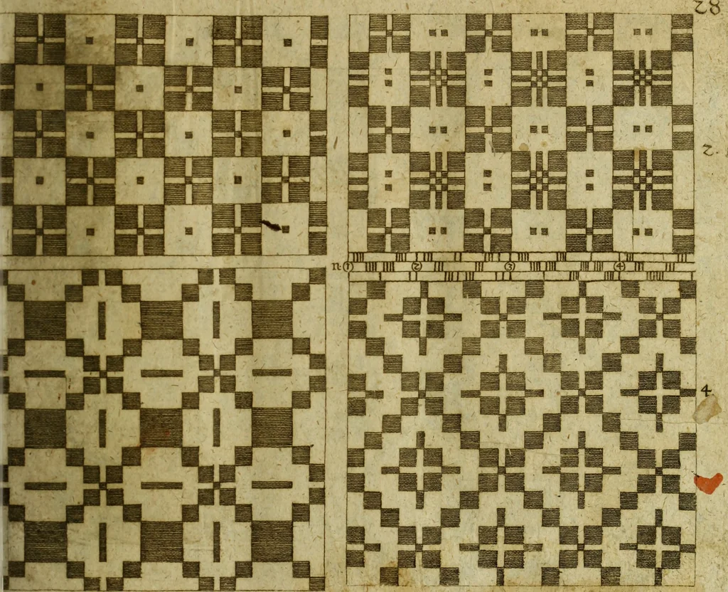 An illustration from Neu hervorkommendes Weber Kunst und Bild Buch, 1736, leaf 106