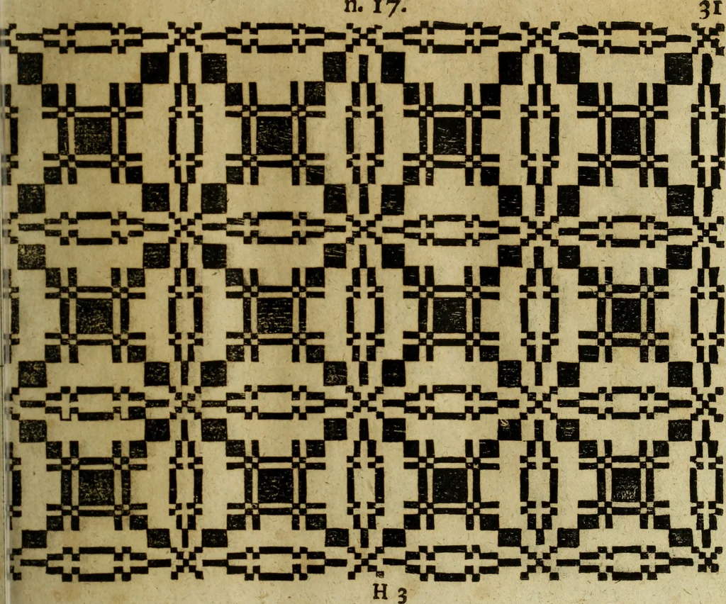 An illustration from Neu hervorkommendes Weber Kunst und Bild Buch, 1736, leaf 112