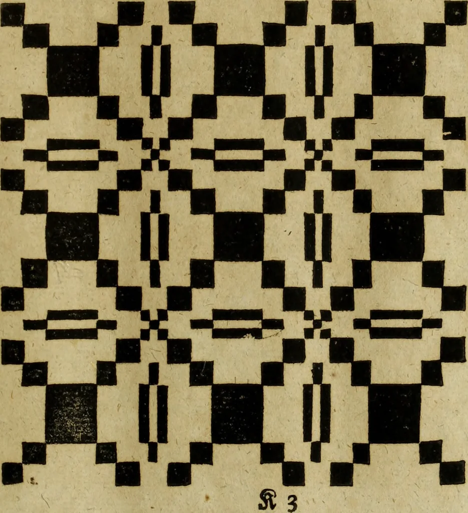 An illustration from Neu hervorkommendes Weber Kunst und Bild Buch, 1736, leaf 128