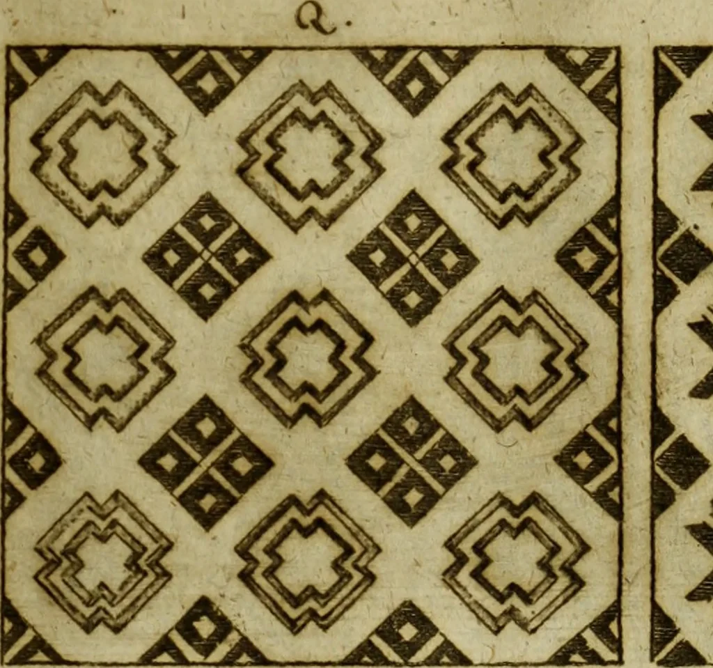 An illustration from Neu hervorkommendes Weber Kunst und Bild Buch, 1736, leaf 136