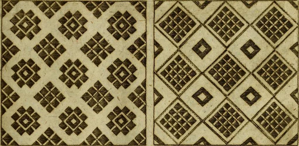 An illustration from Neu hervorkommendes Weber Kunst und Bild Buch, 1736, leaf 138