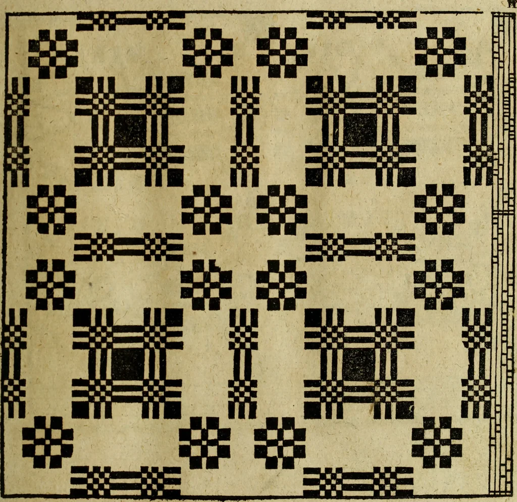 An illustration from Neu hervorkommendes Weber Kunst und Bild Buch, 1736, leaf 204