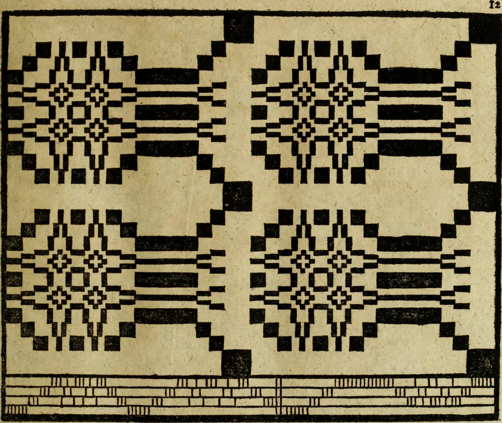 An illustration from Neu hervorkommendes Weber Kunst und Bild Buch, 1736, leaf 206