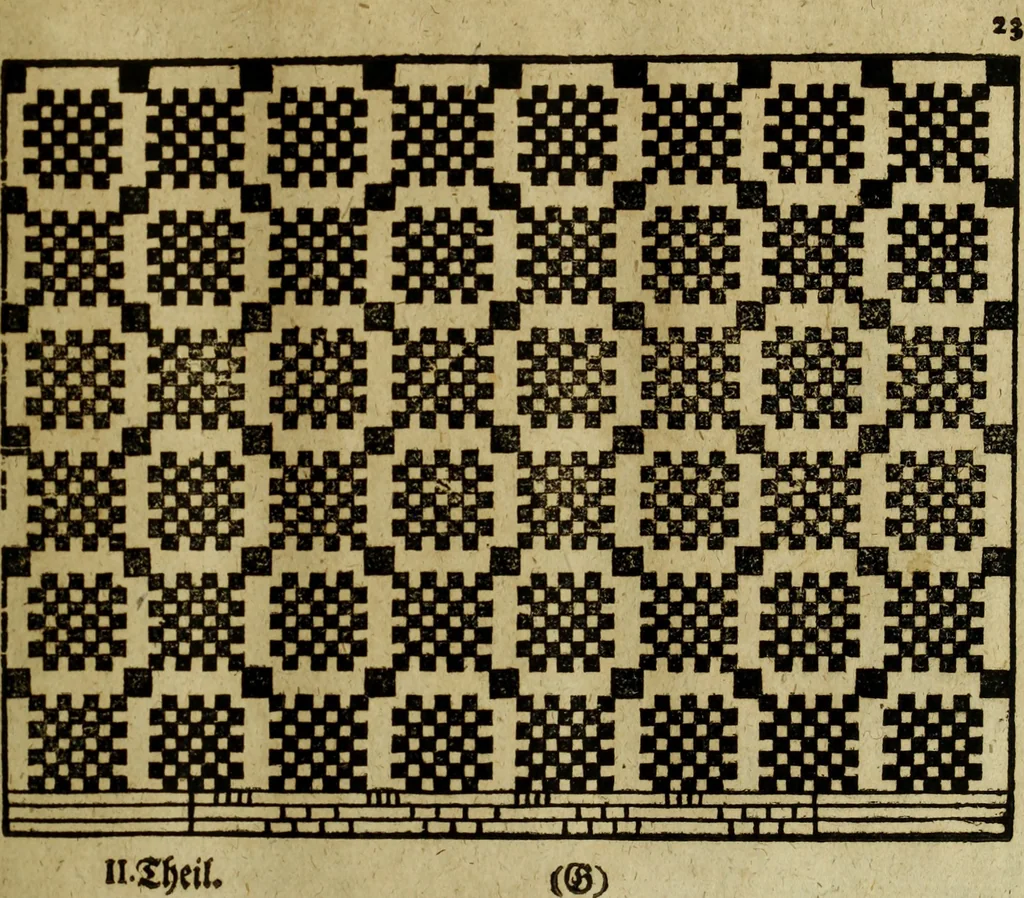 An illustration from Neu hervorkommendes Weber Kunst und Bild Buch, 1736, leaf 228