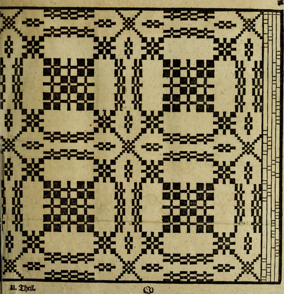 An illustration from Neu hervorkommendes Weber Kunst und Bild Buch, 1736, leaf 244